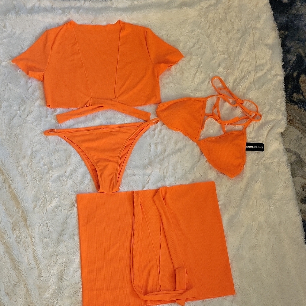 Fashion Nova Orange Bikini Set